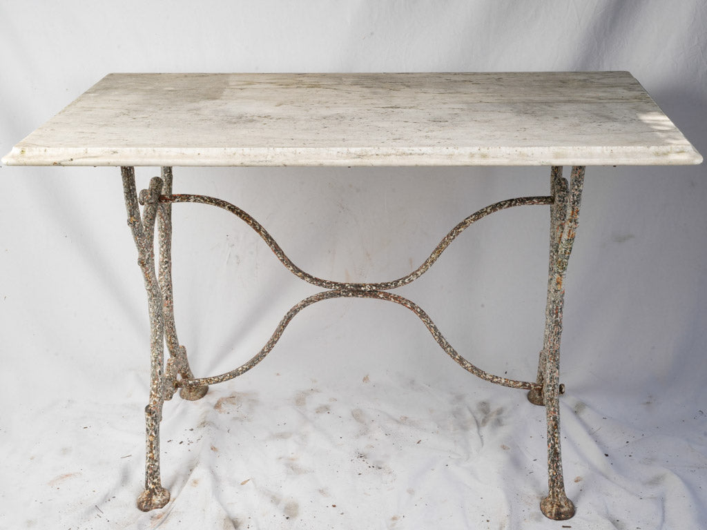 Elegant marble-topped display table