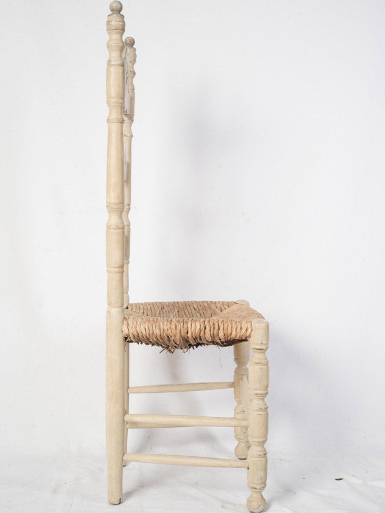 Set of Six French Country Ladderback Chairs w/ Rush Seats - 49¼"