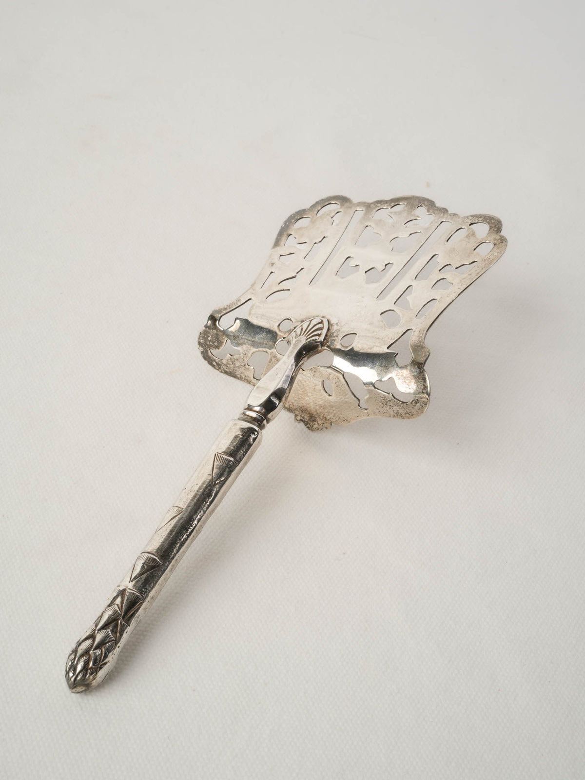 Antique French Asparagus Serving Spoon