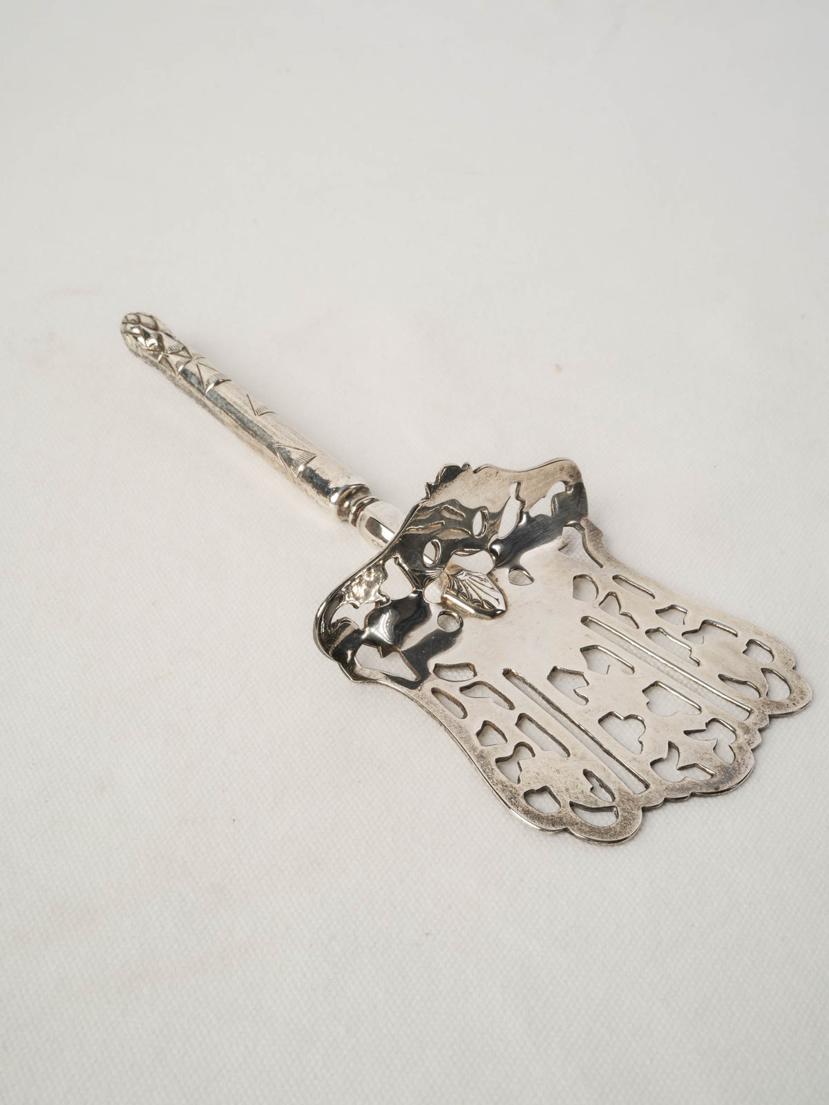 Antique French Asparagus Serving Spoon