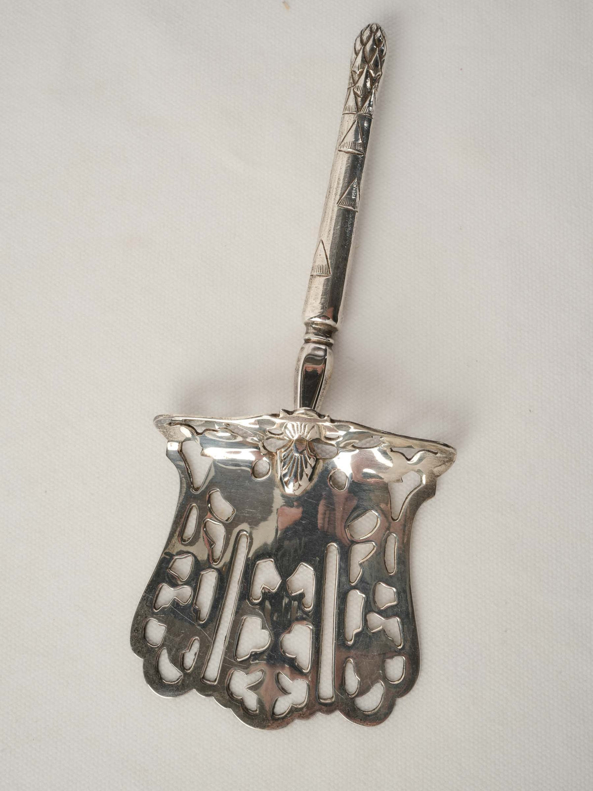 Antique French Asparagus Serving Spoon