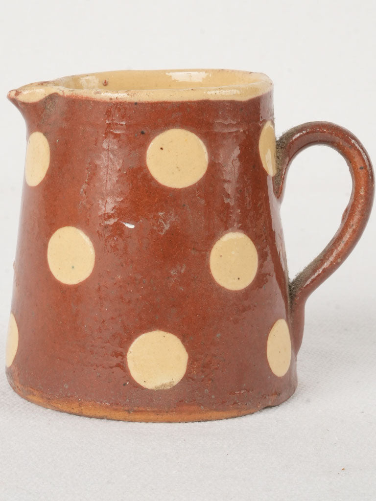 Handmade conical form ceramic creamer