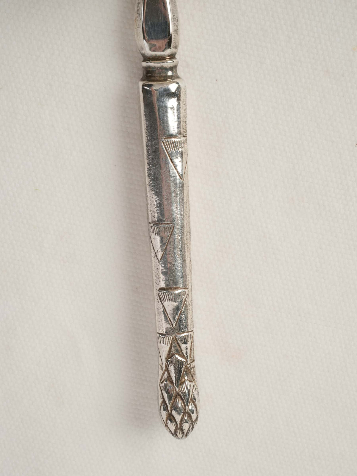 Antique French Asparagus Serving Spoon