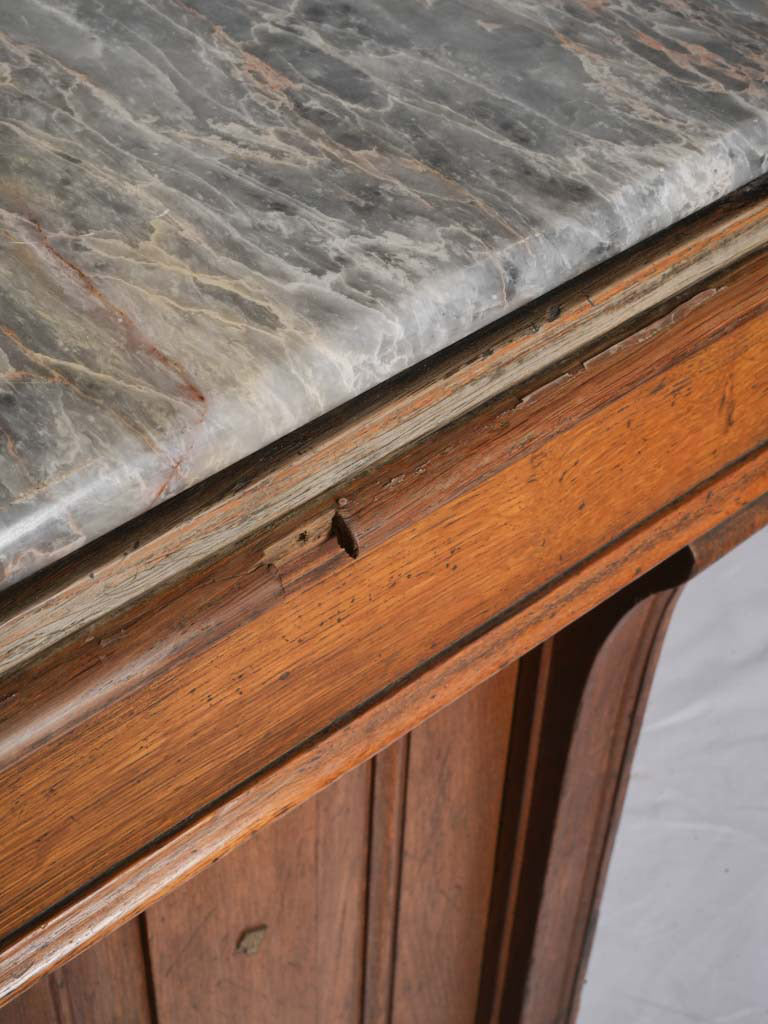Authentic scuffed oak console
