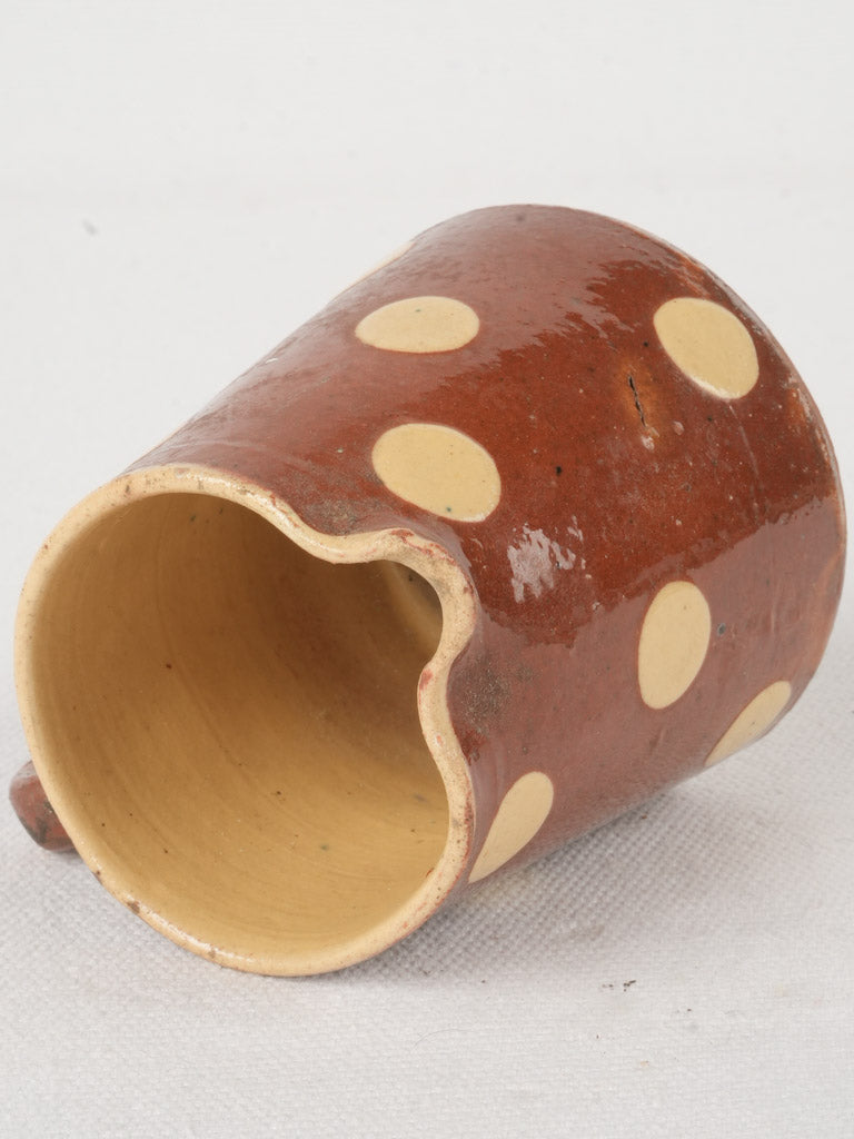 Glossy polka dot vintage creamer