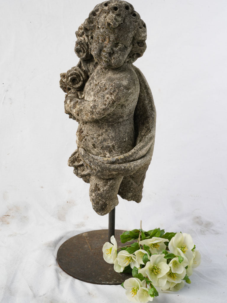 Romantic French stone garden sculpture