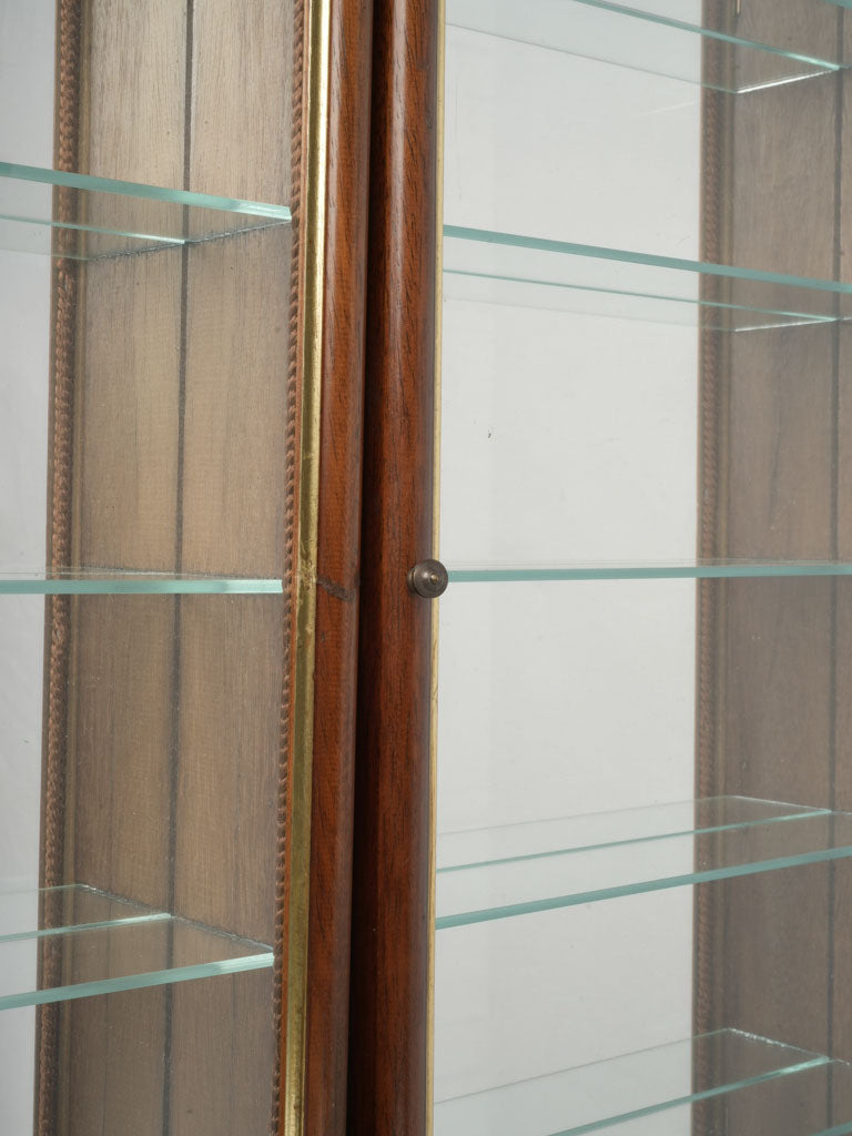 Elegant French mirror-back antique display cases