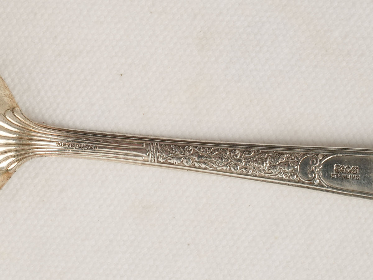 Victorian Silver-Plated Fruit Serving Spoon