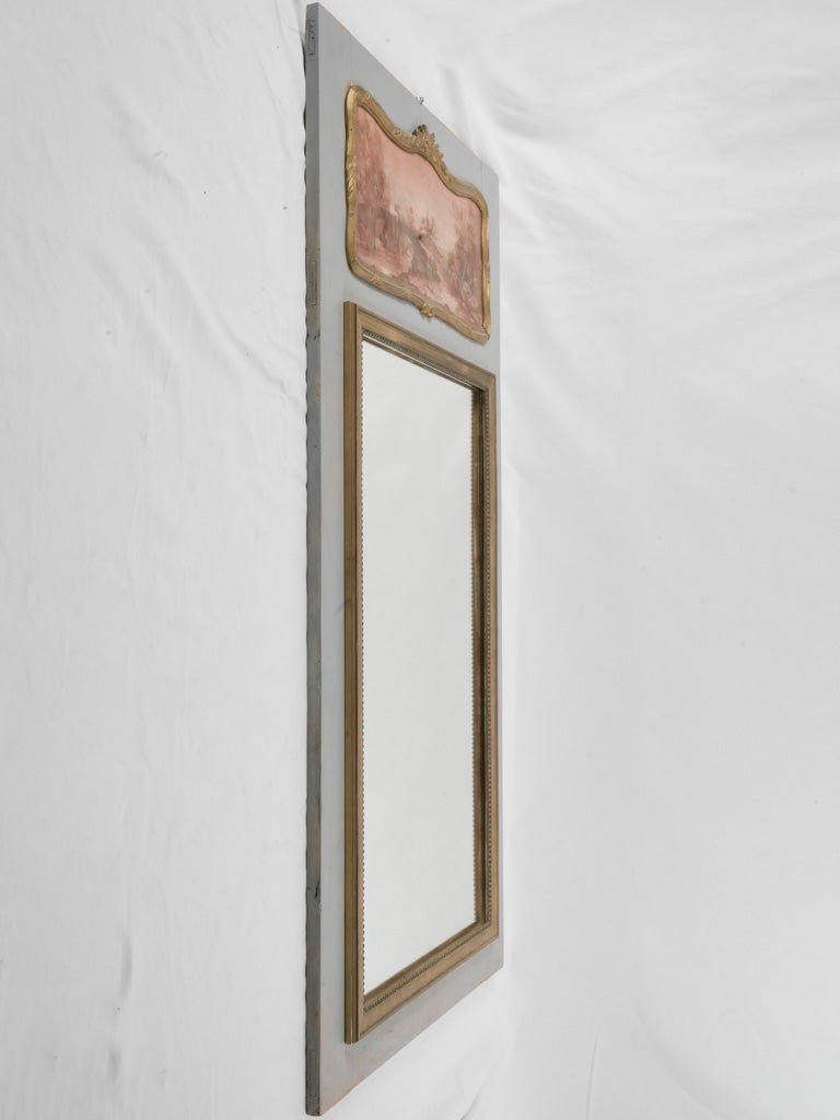 Elegant Louis XVI style overmantle mirror
