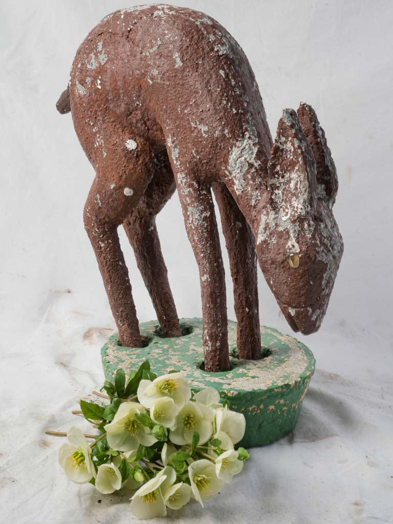 Handcrafted mid-century outdoor sculpture  