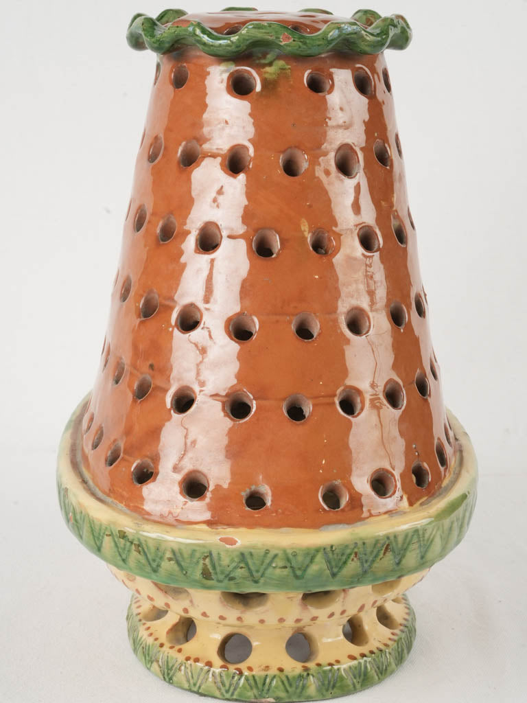 Elegant glazed ceramic centerpiece