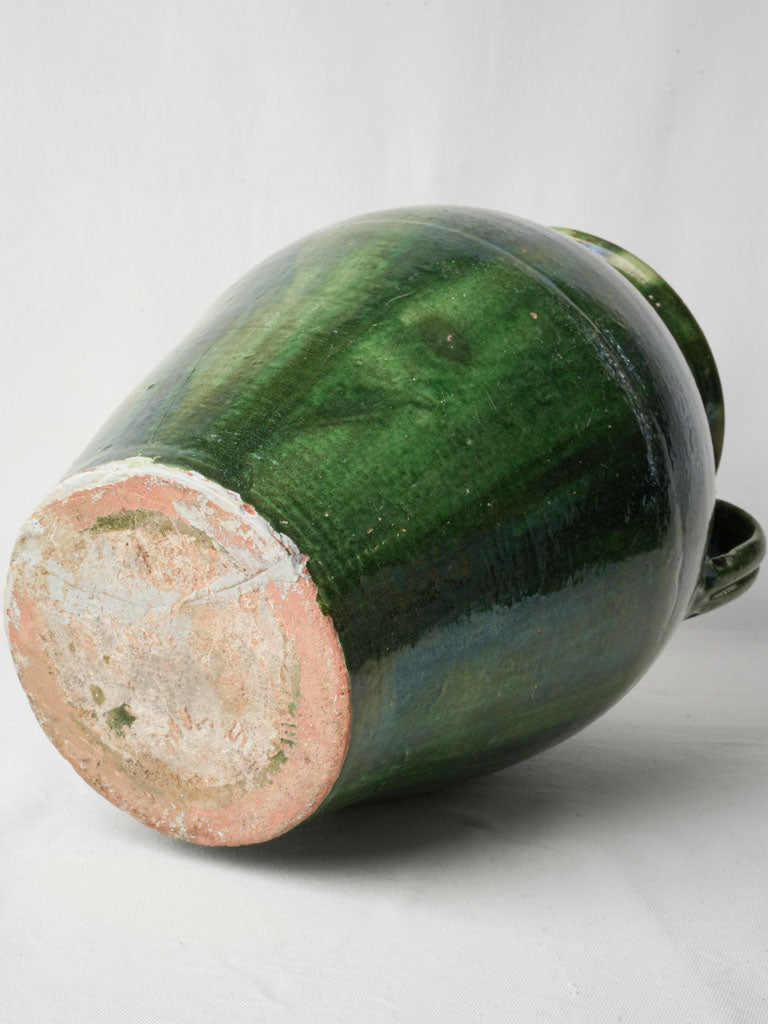 Late 19th Century French Green-Glazed Olive Jar From Tornac - 18½"