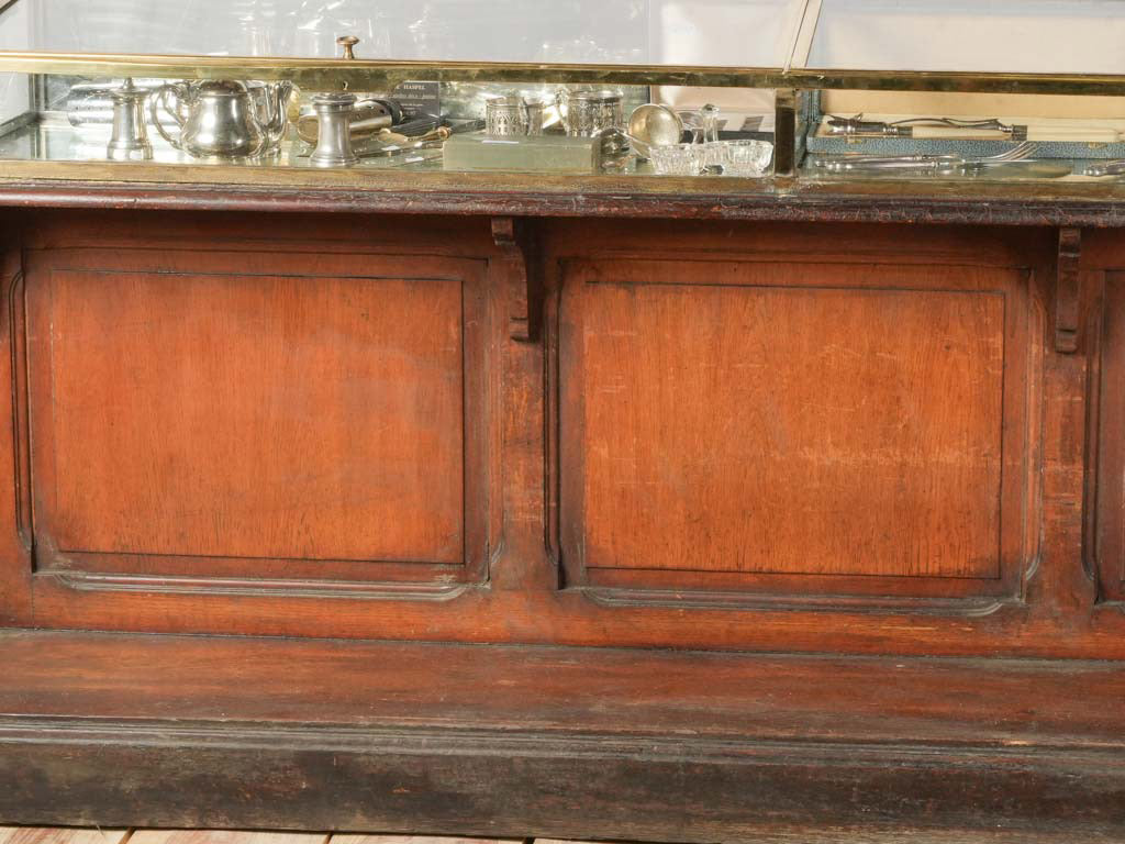 Solid oak jewelry counter