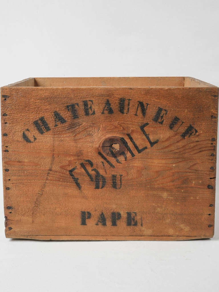 Aged Châteauneuf-du-Pape wine crate