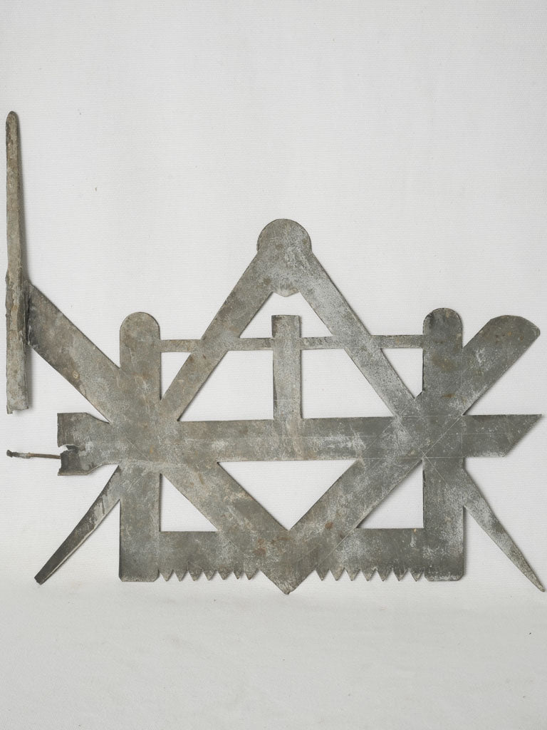 Vintage French metal masonry shop sign