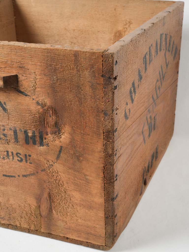 Authentic French Châteauneuf-du-Pape wine crate