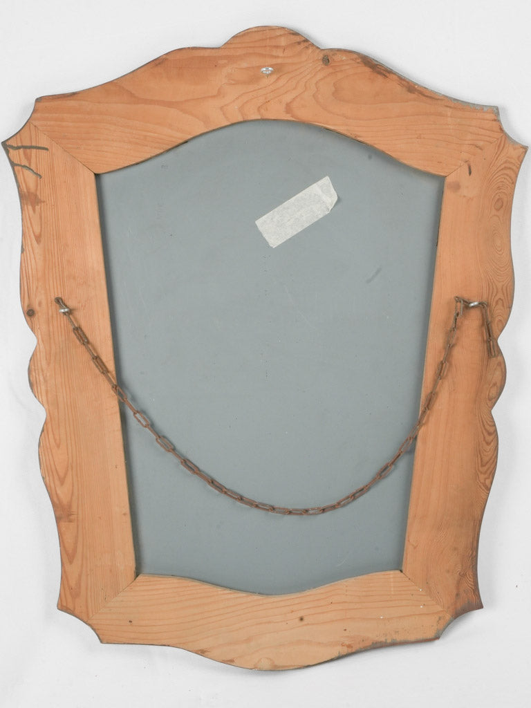 Reflective Venetian-style etched glass mirror