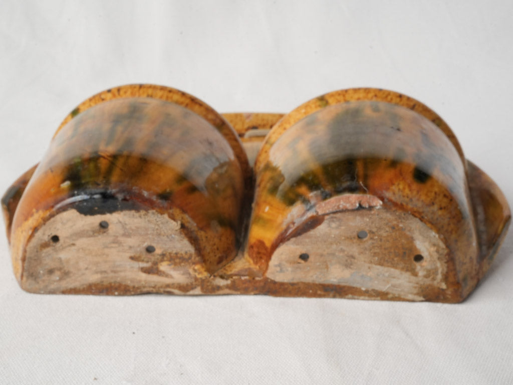 Rustic dual-pot drainer