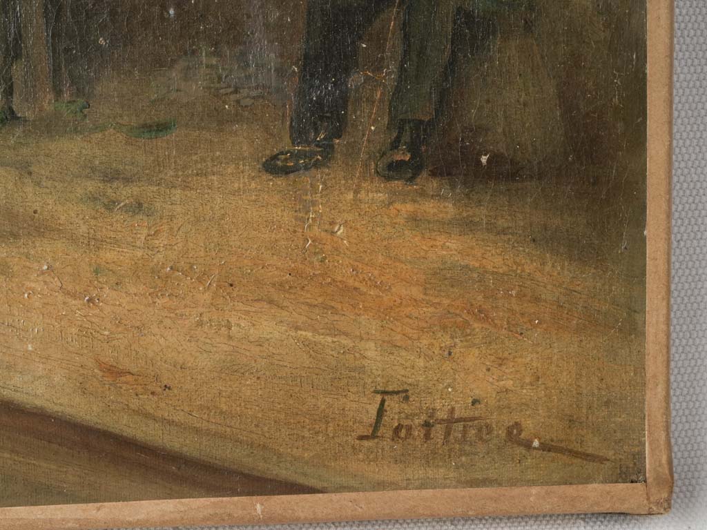 Pair of Late 19th-Century French Oils on Canvas of Working Horses - 13" x 16¼"
