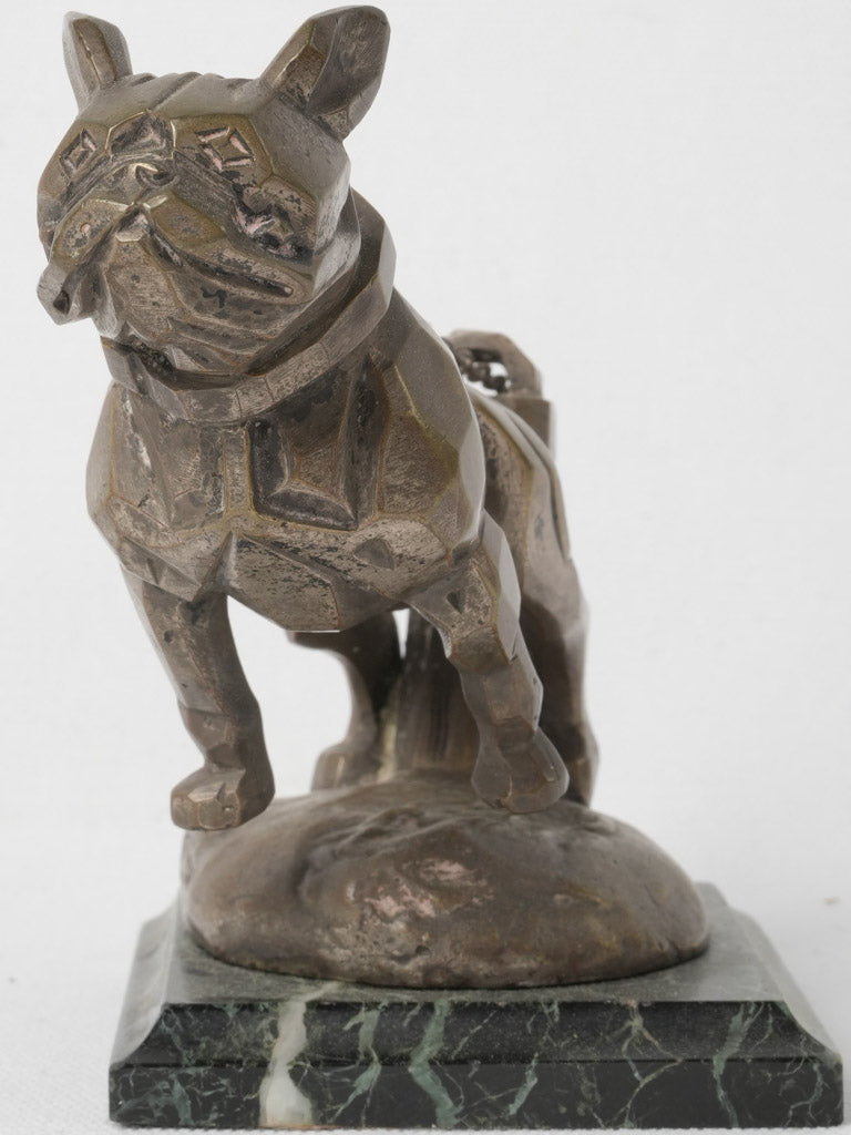 Antique car accessory bronze bulldog