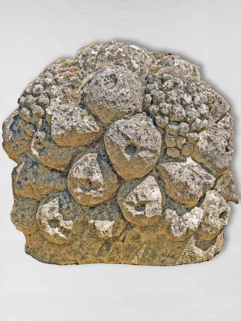 Rustic 1940s reconstituted stone fruit basket