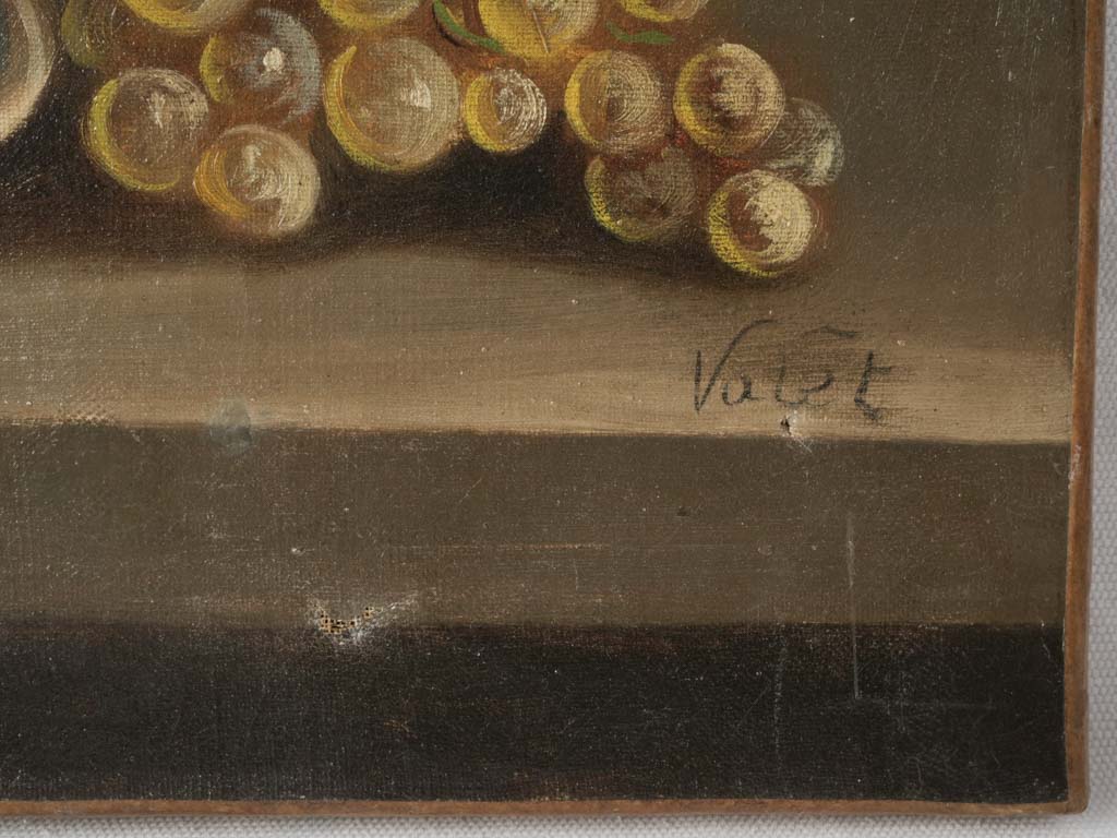 Rustic textured French canvas art