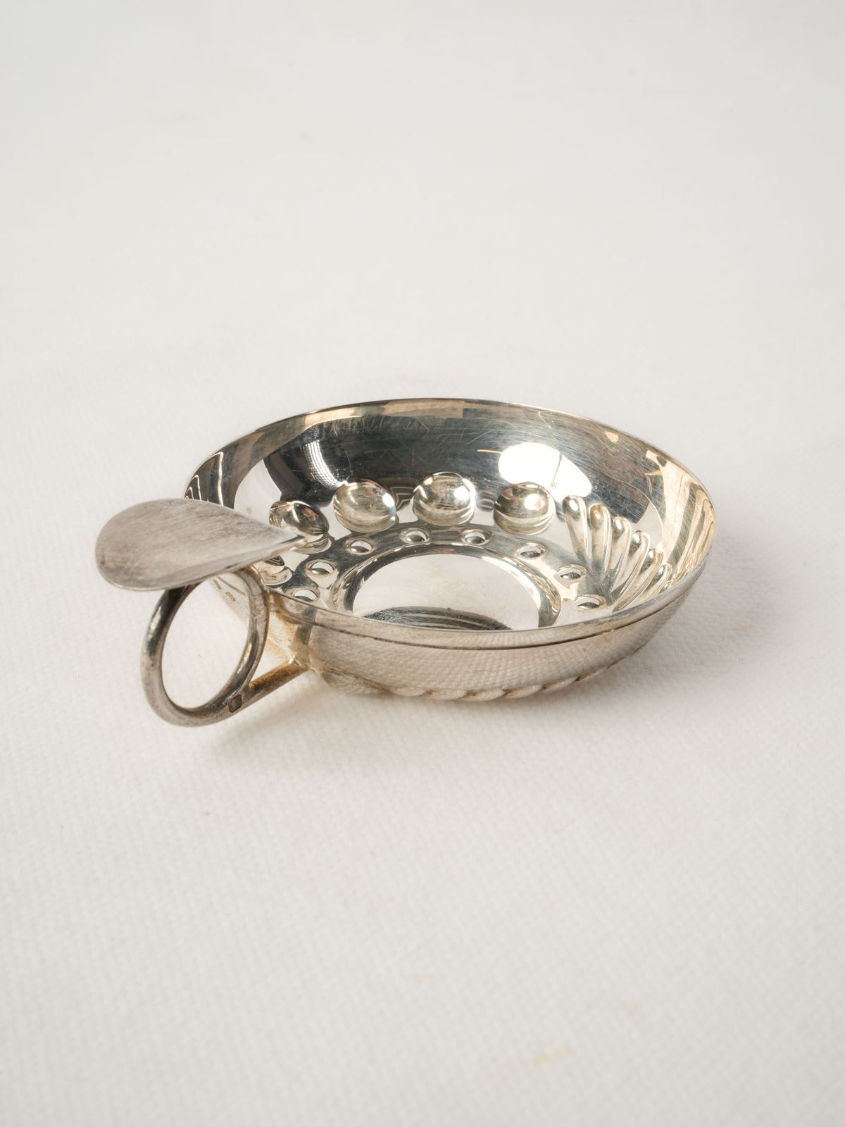 Antique French Sommelier's Tastevin - Silver Plate