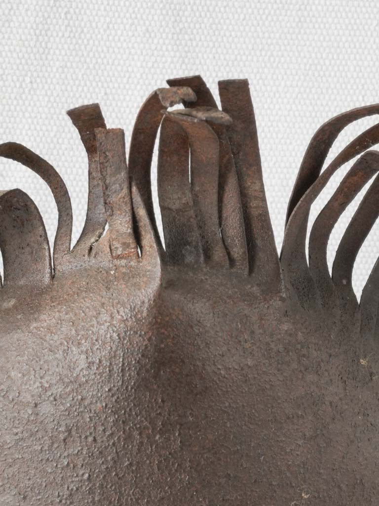 Expressive Iron Mask Art Piece