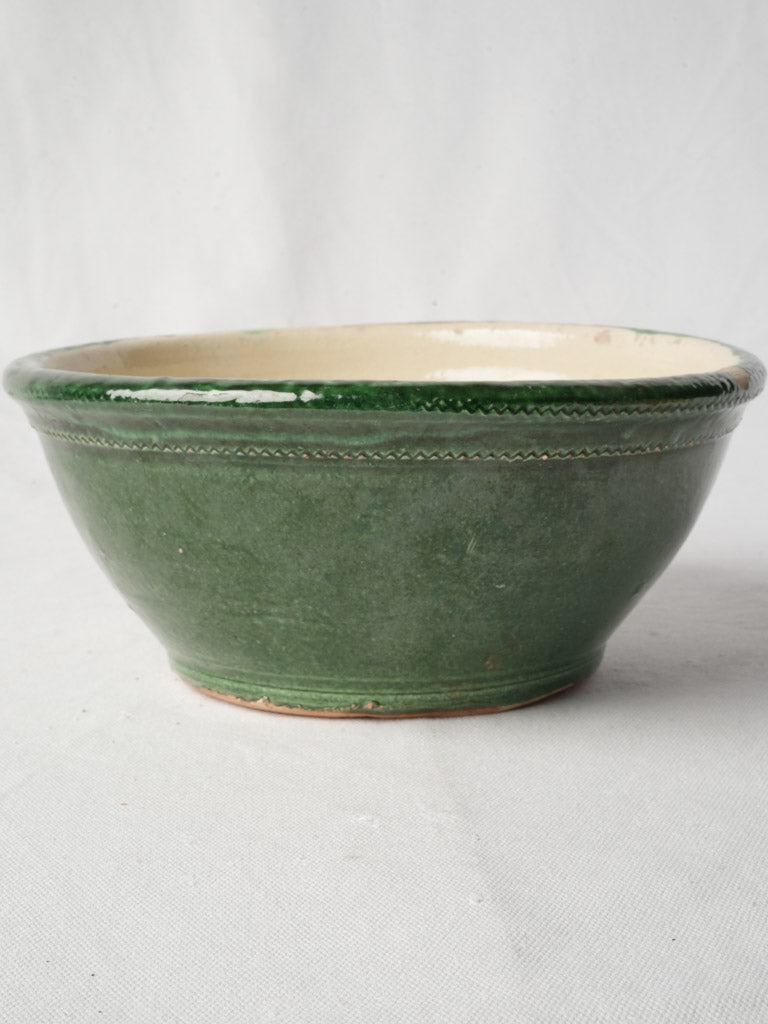Deep bottle-green dining vessel