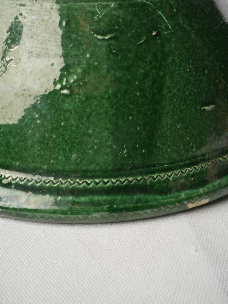 Wheel-marked hand-crafted ceramic bowl