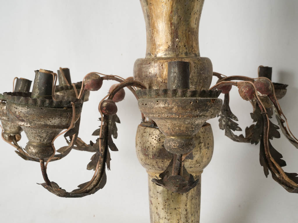 Rare, Antique Italian Tole Chandelier