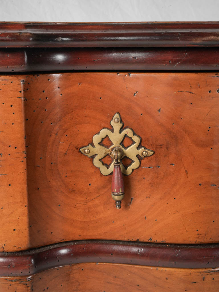 Artisanal Cherrywood Chest with Inlay