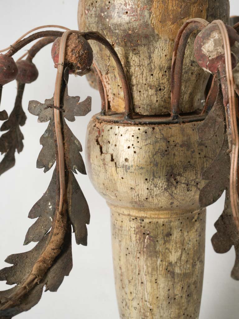 Scrolled Acanthus Gilded Wood Chandelier