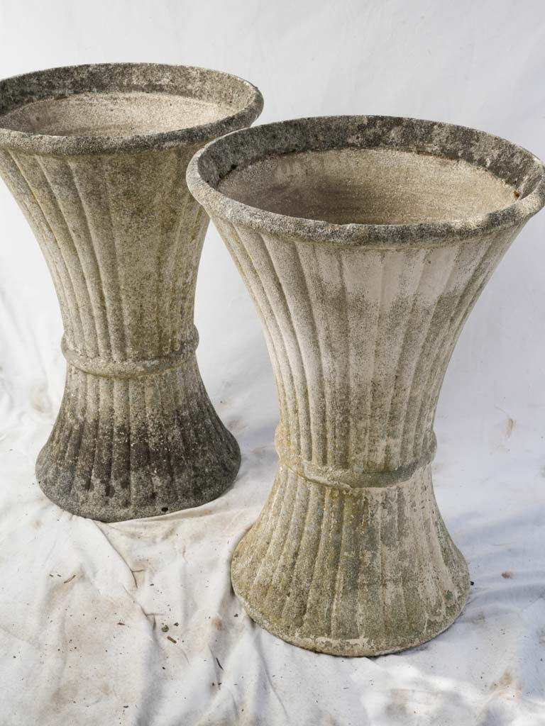 Elegant 1950s concrete urns
