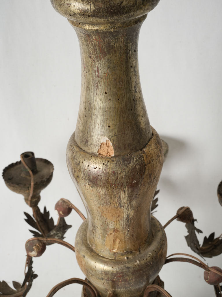 Ornate, Eight-Light Giltwood Chandelier