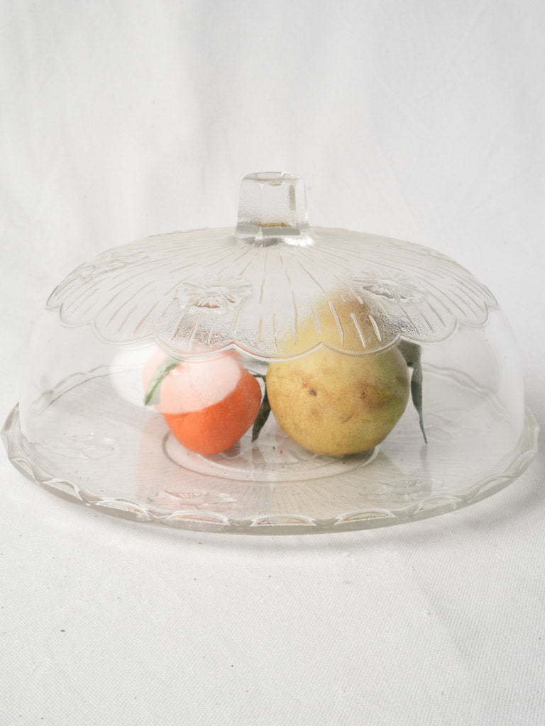 Large Vintage Pressed Glass Cheese Dome - 11¾"