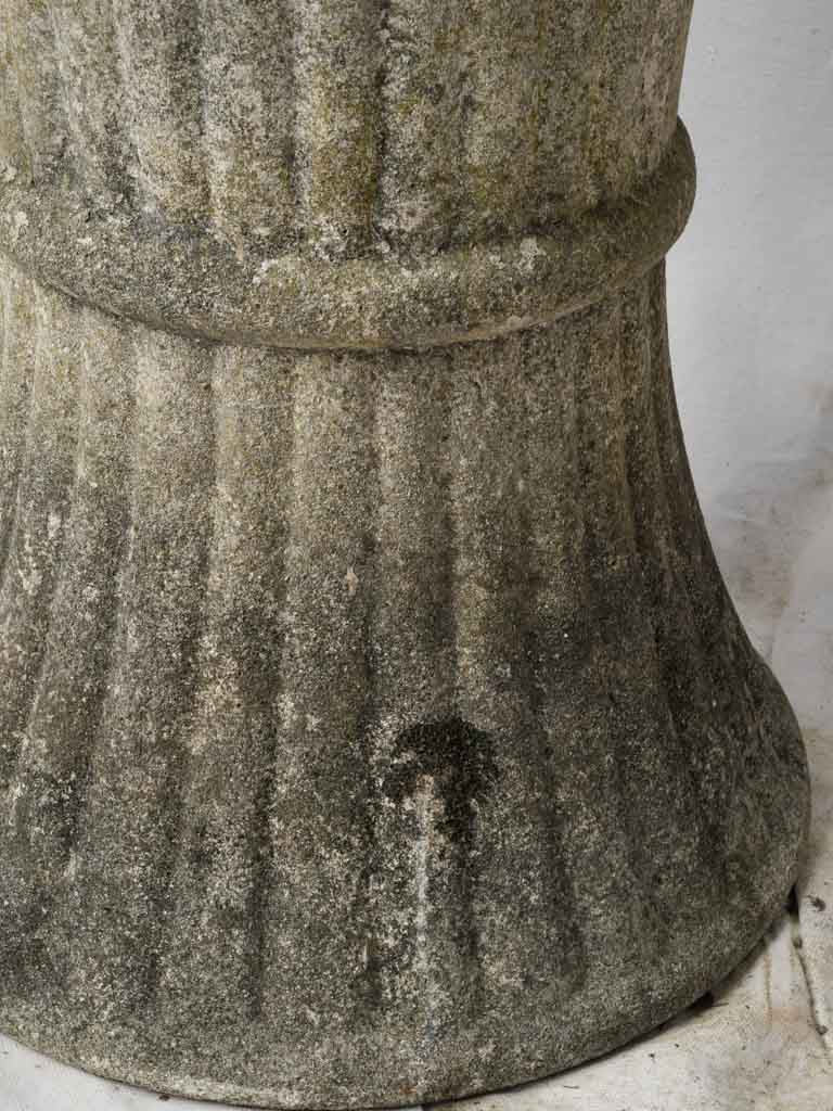 Historic fluted concrete urns