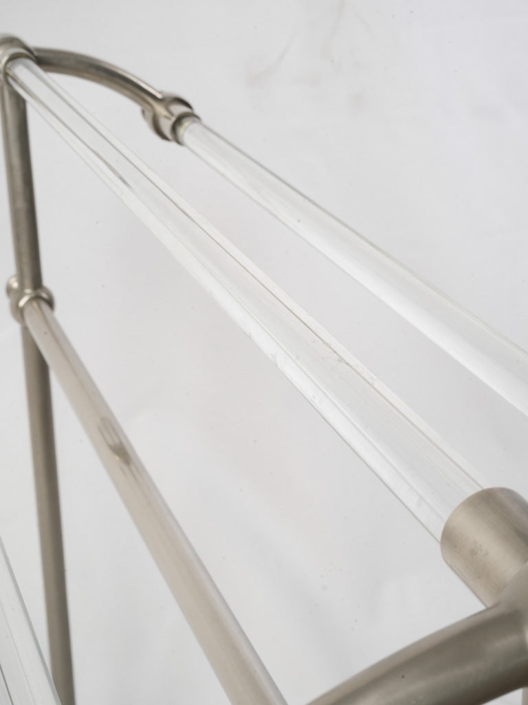 Transparent elegant brass towel holder