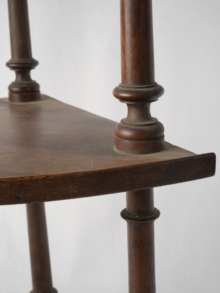 Antique finish wooden storage shelf