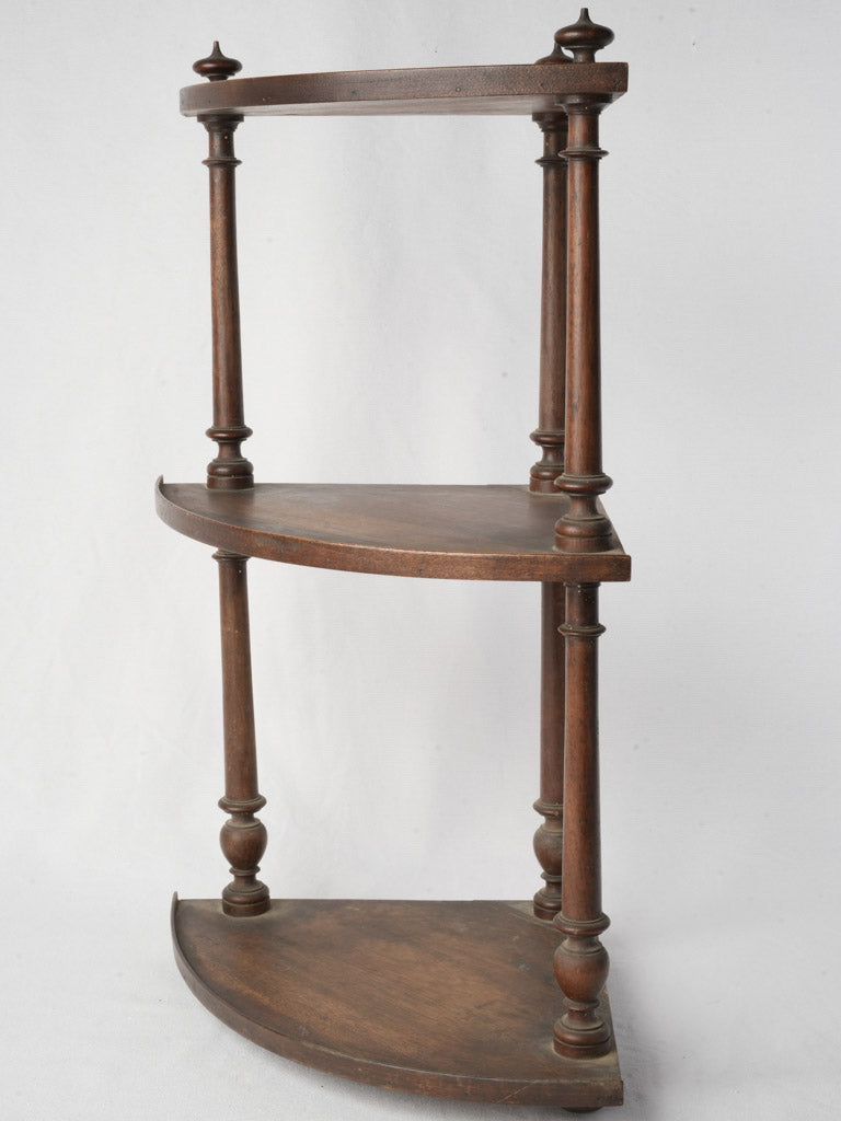 Rustic charming wooden kitchen shelf