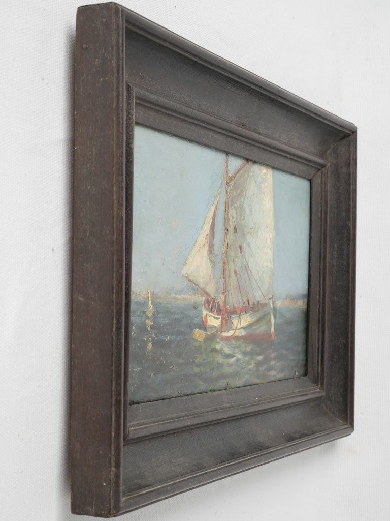 Coastal, historical yacht painting