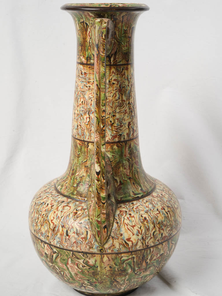 Leafy handled amphora vase