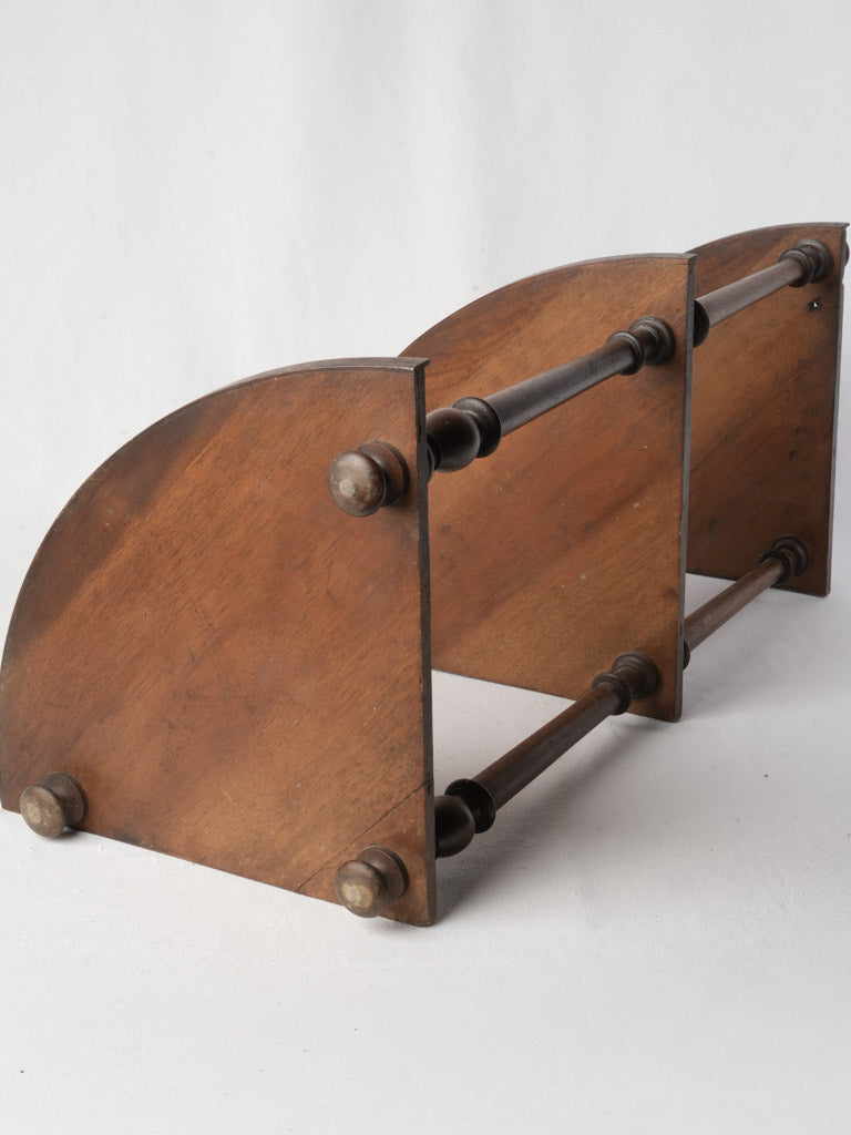 Sleek walnut bedroom corner shelf