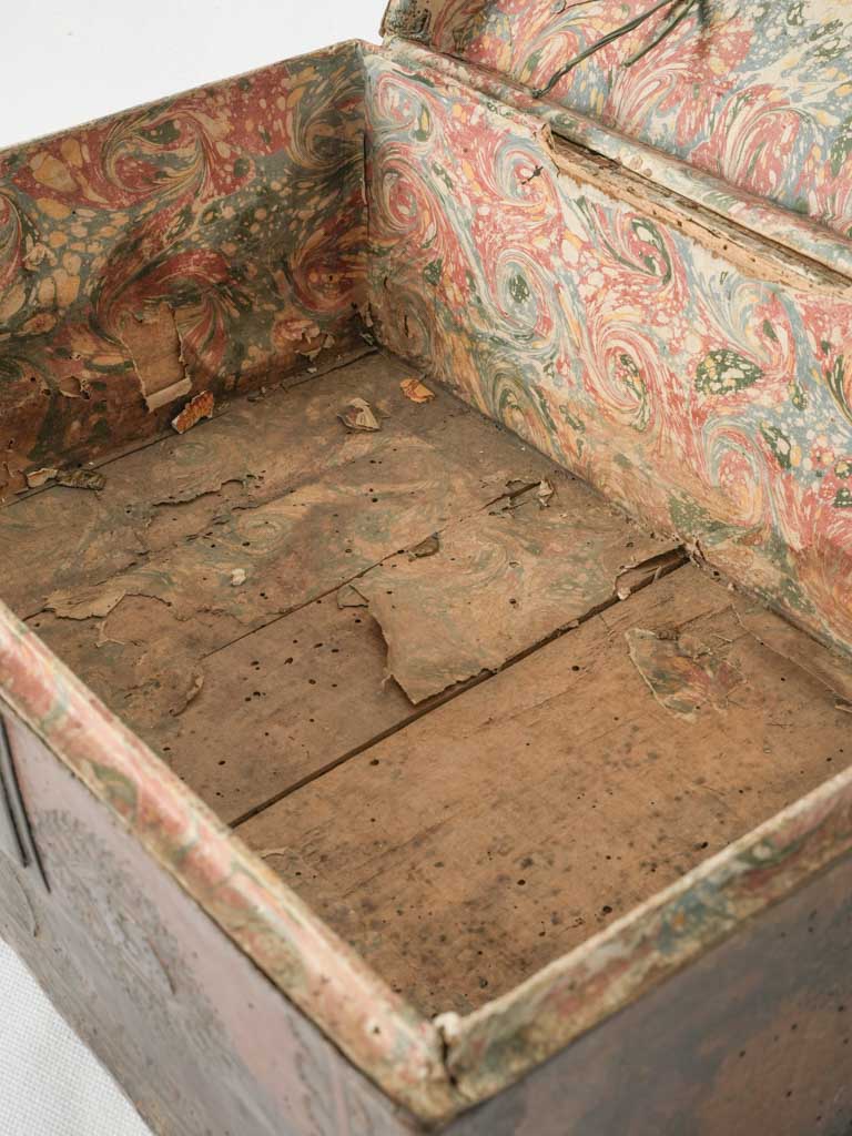 Ornate seventeenth-century wooden messenger box