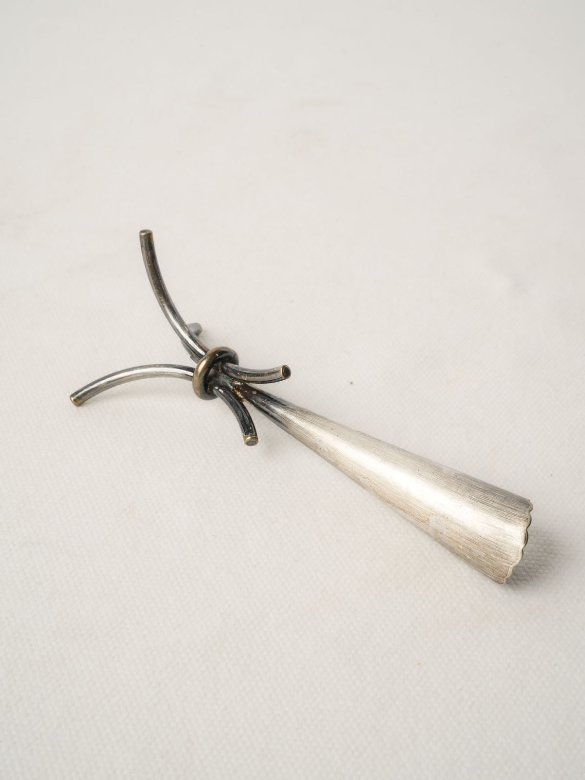 Sculptural Silver-Plate Vintage Candle Holder / Vase