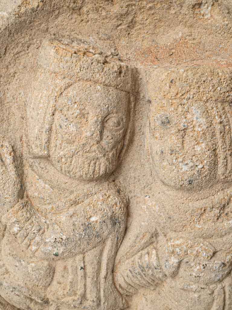 Medieval Gothic sculptural column capital