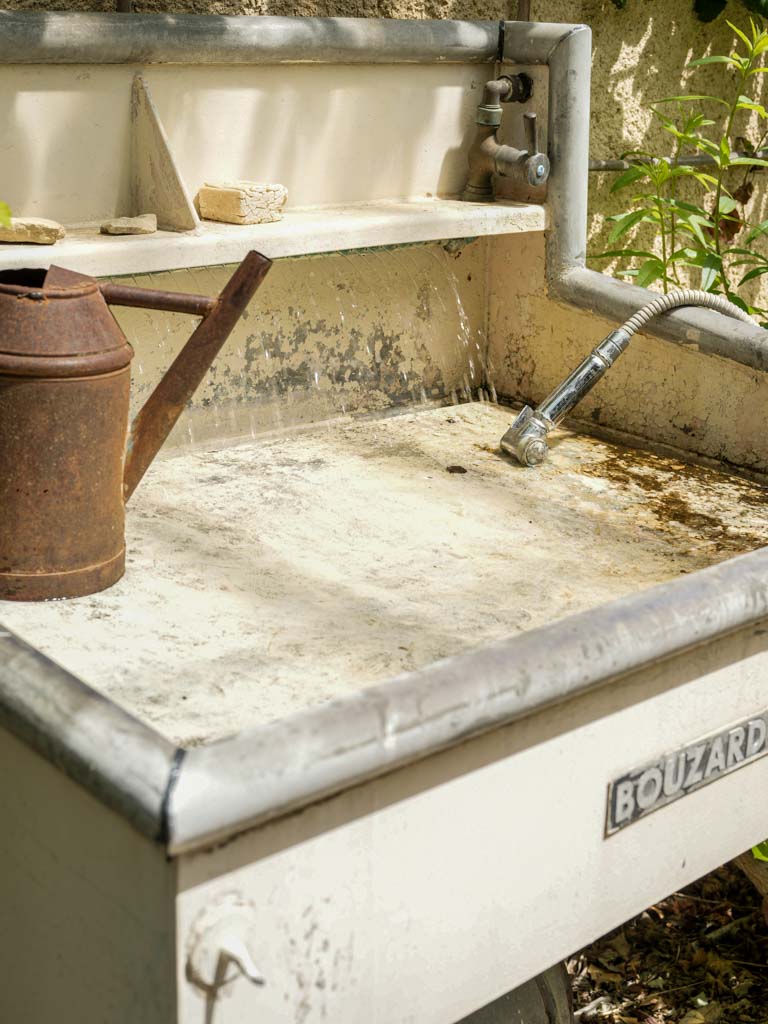 Aged Bouzard Paris outdoor washbasin