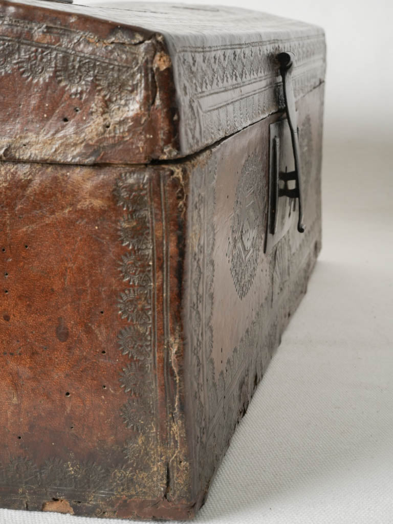 Unique embossed leather Louis XVIII box