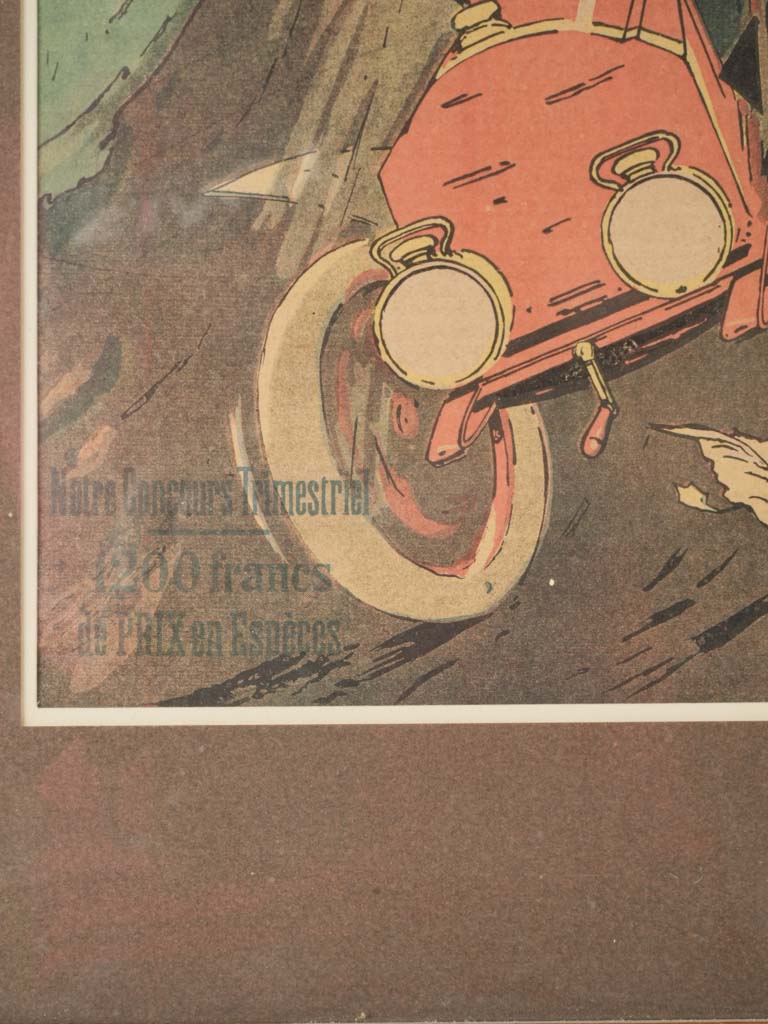 Retro 1909 convertible auto sign