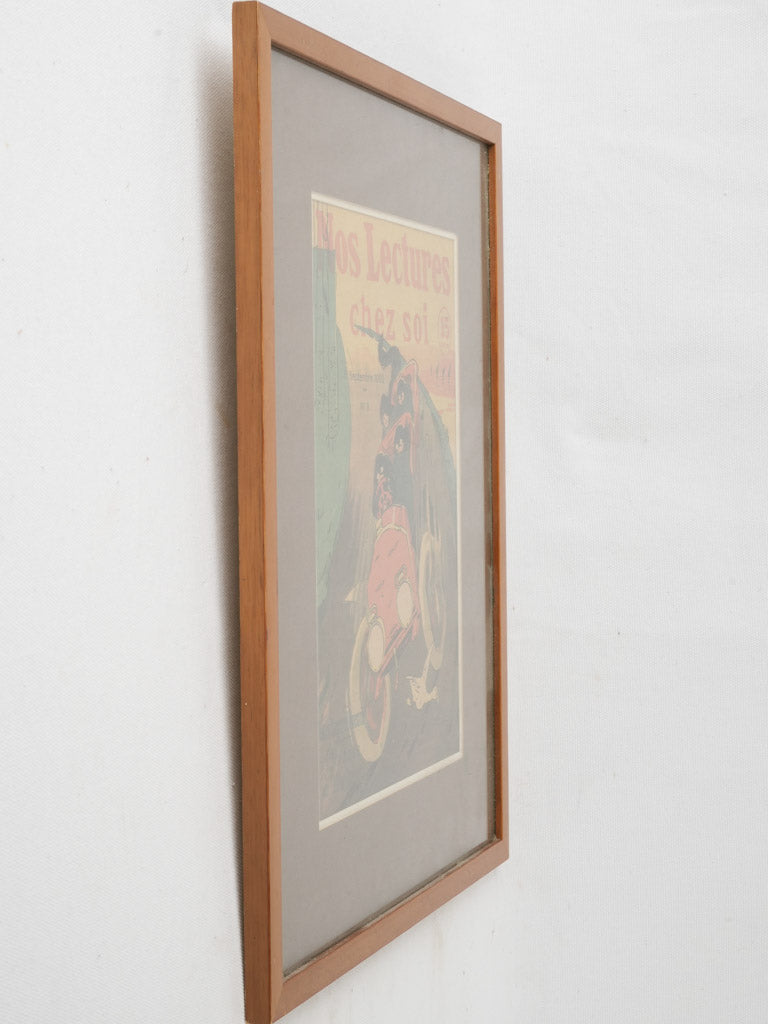 Vintage French sepia auto print